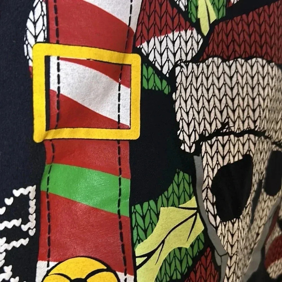 Ugly Xmas sweater Long sleeve tee shirt. skull,grunge,party,holidays,EC - Picture 5 of 10